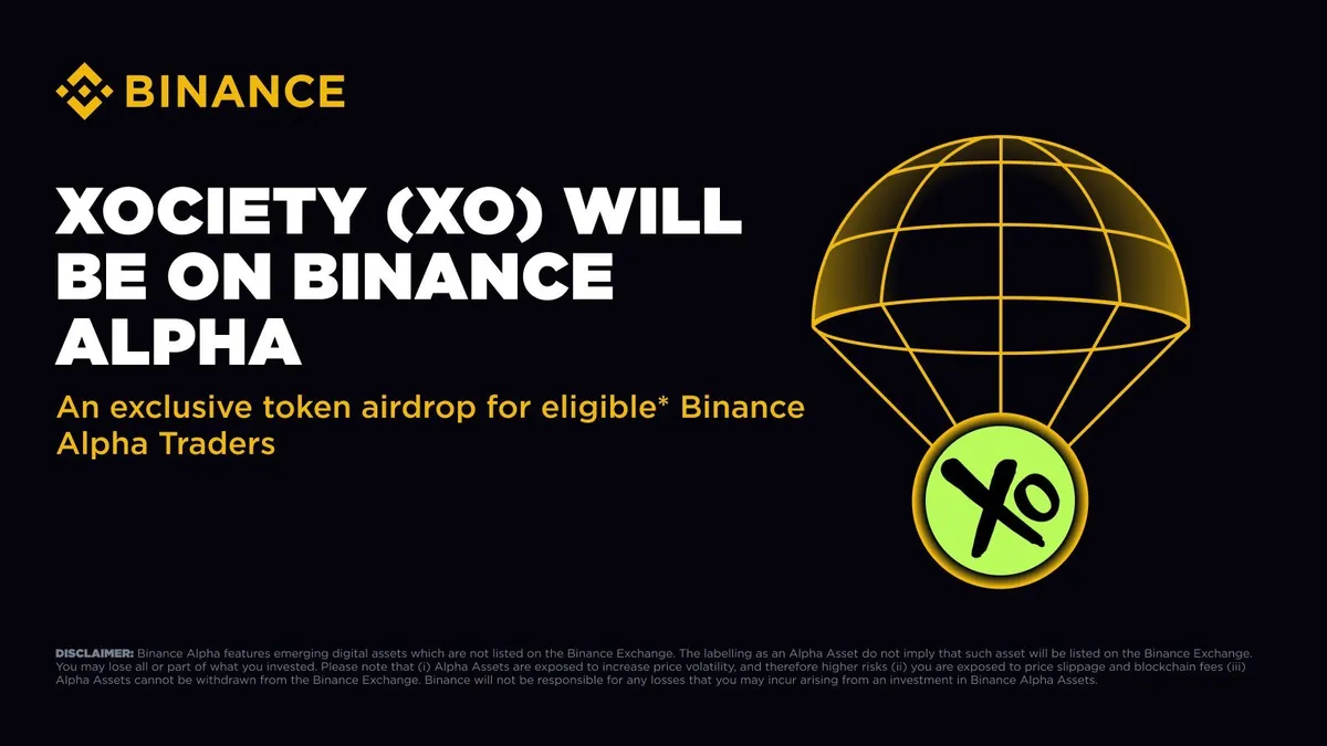 XOCIETY (XO) Launches on Binance: Exciting Crypto Airdrop