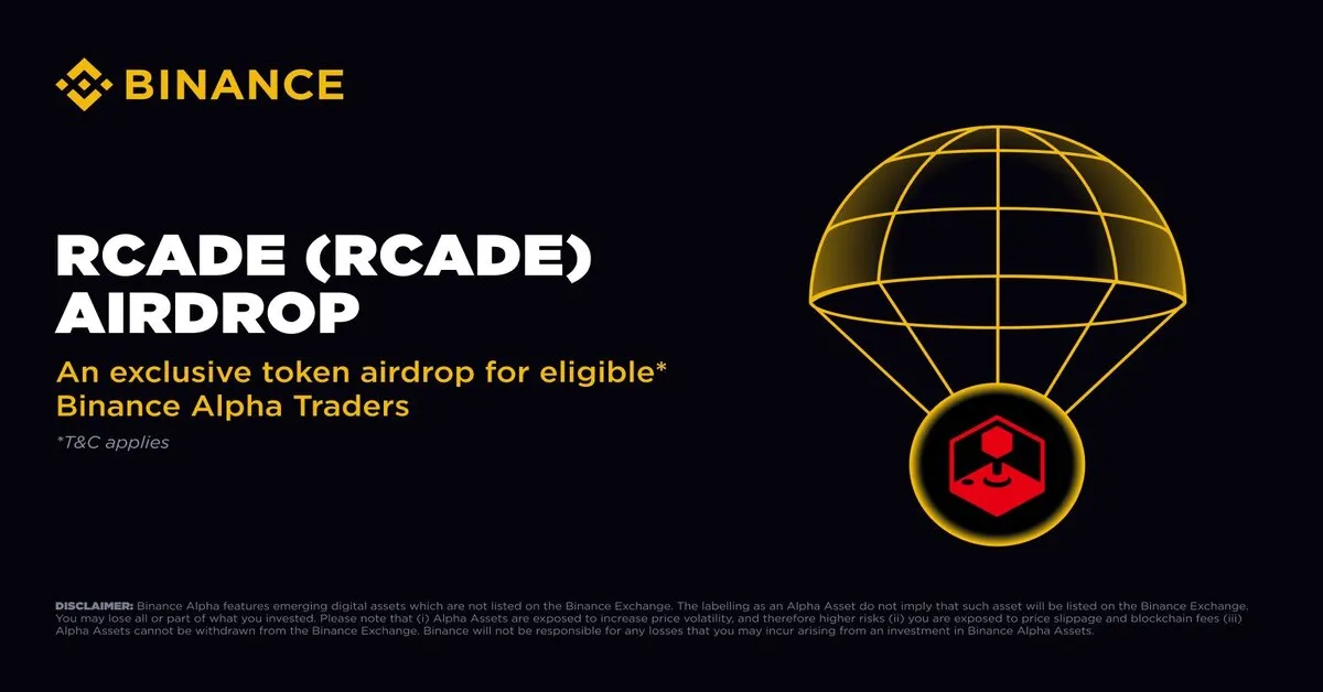 Binance Alpha ra mắt, niêm yết token Crypto RCADE đầu tiên