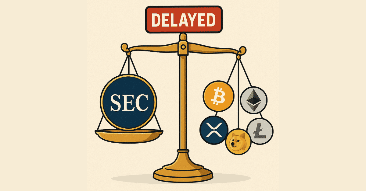 SEC Hoãn Loạt ETF Crypto: Bitcoin, Ethereum, XRP