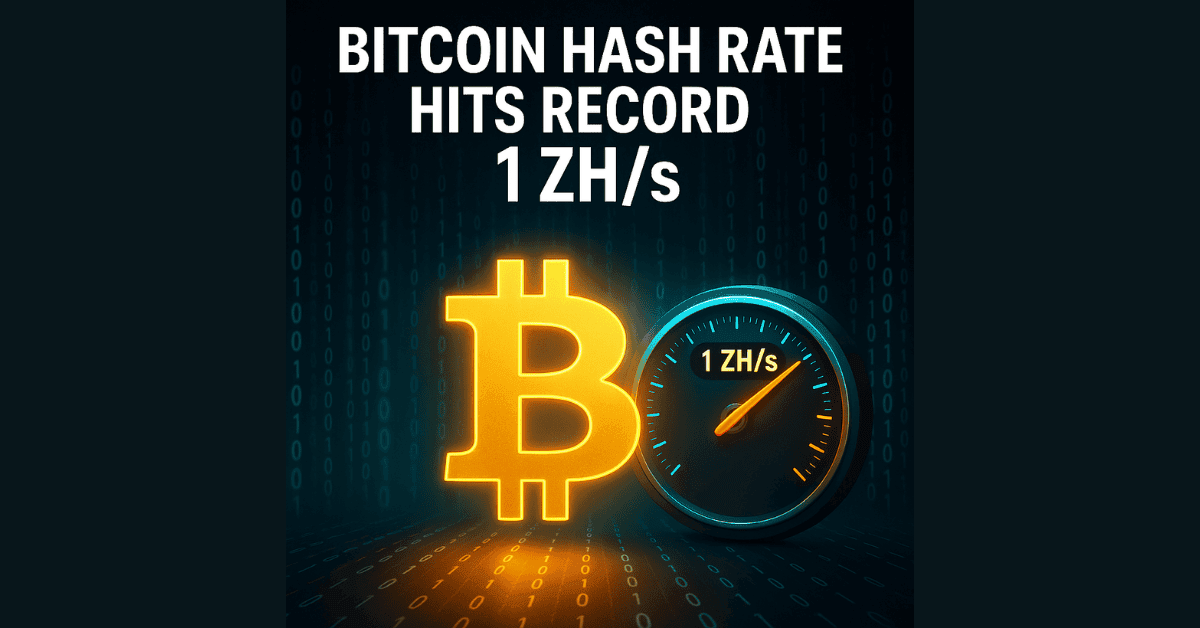 Crypto: Bitcoin Hash Rate Hits Record 1 ZH/s