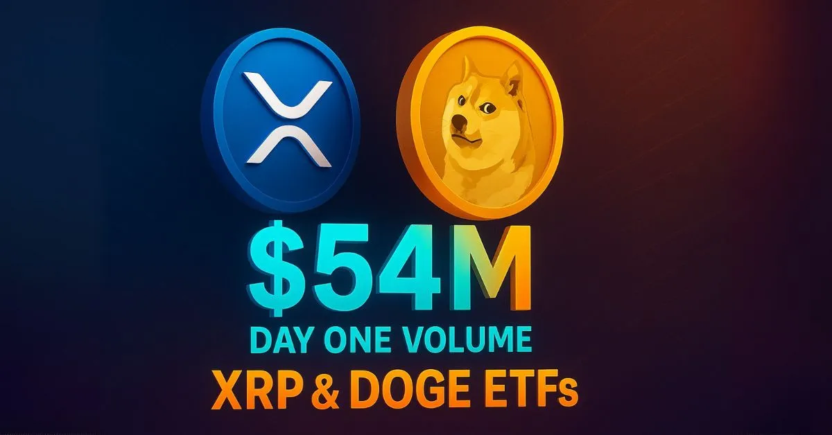 XRP & DOGE ETFs Break $54M Day-One Trading Record