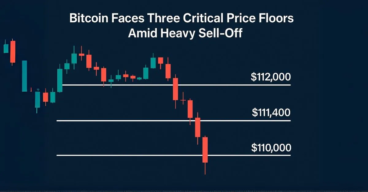 Bitcoin Đối Mặt Ba Ngưỡng Hỗ Trợ Sống Còn Khi Bán Tháo Gia Tăng