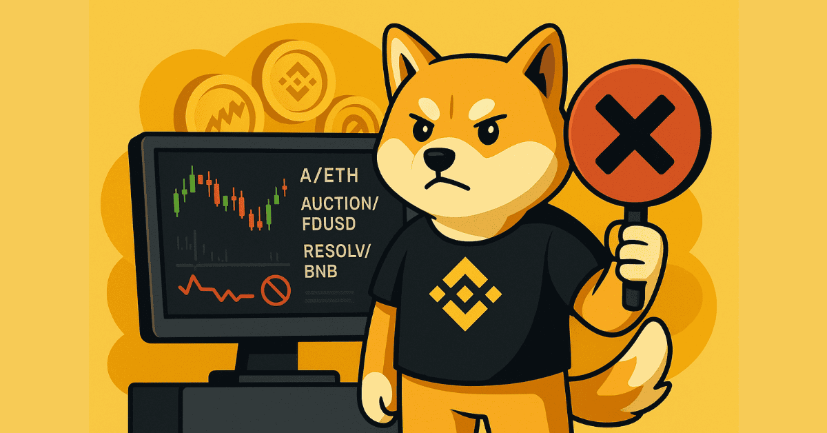 Binance To Delist 3 Spot Pairs On September 26