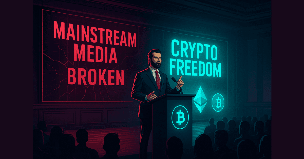 Donald Trump Jr: Media a Disaster, Crypto Debanked